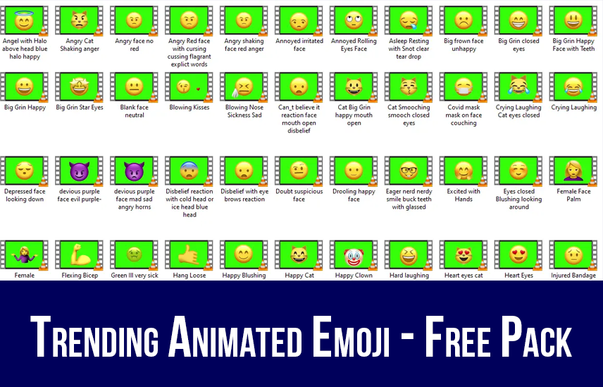 Trending Animated Emoji For Video Editors-Free Pack