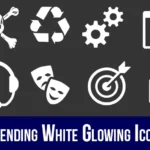 Free Download Trending White Glowing Icons